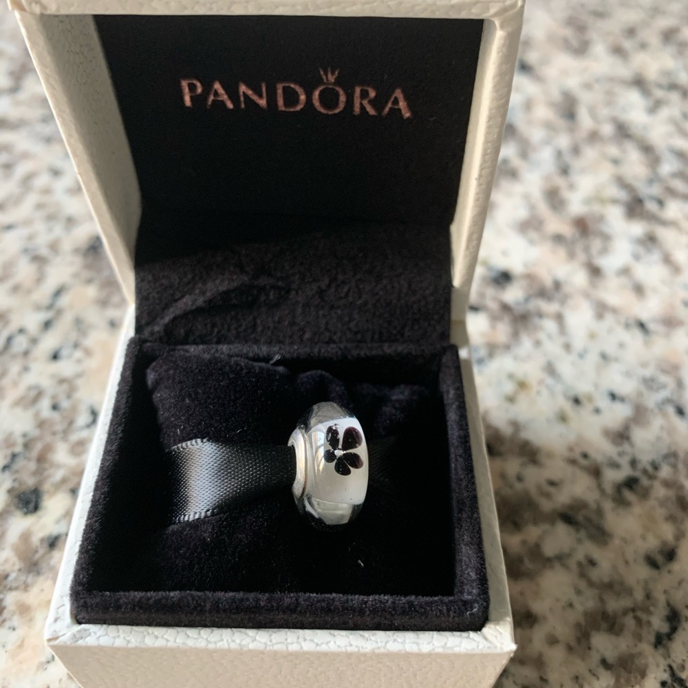 Authentic Pandora Glass Flower Charm